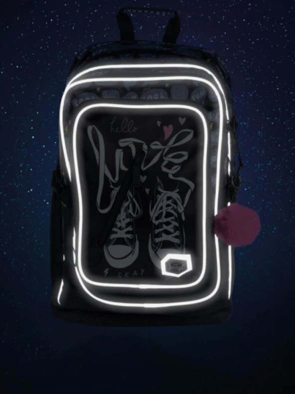 BAAGL  Črna 3 kompleti: nahrbtnik, peresnica in torba Baagl