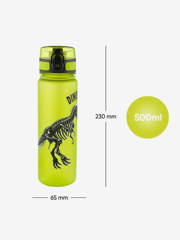 BAAGL  Zelena plastenka za pitje iz tritana Dinozavri, 500 ml Baagl
