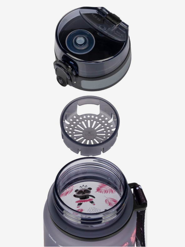 BAAGL  Siva tritanska steklenička za pitje panda, 500 ml Baagl