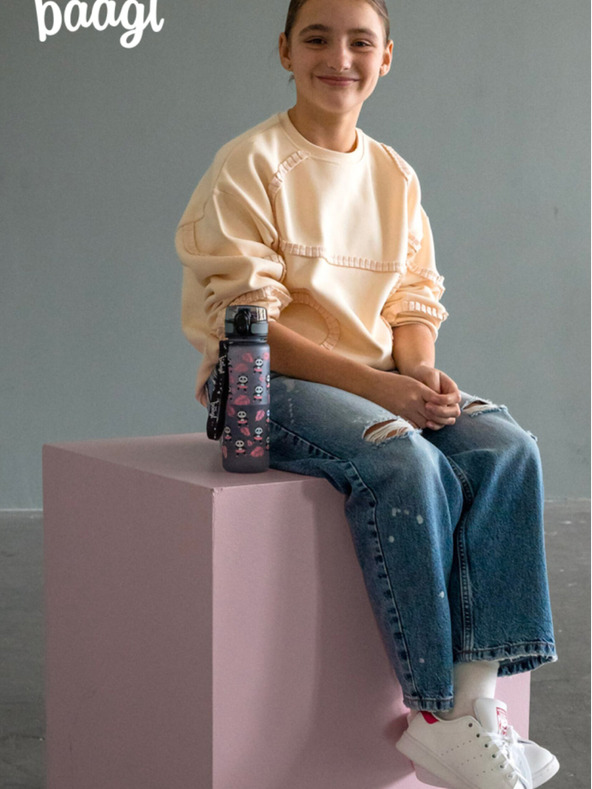 BAAGL  Siva tritanska steklenička za pitje panda, 500 ml Baagl