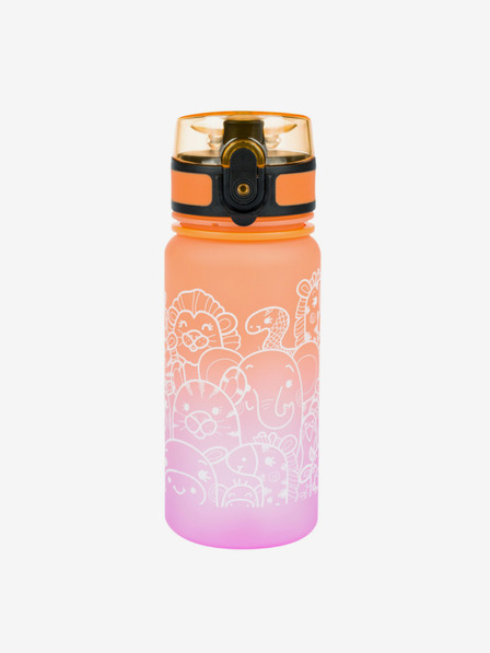 BAAGL  Oranžna plastenka za pitje iz tritana Gradient Animals, 350 ml Baagl