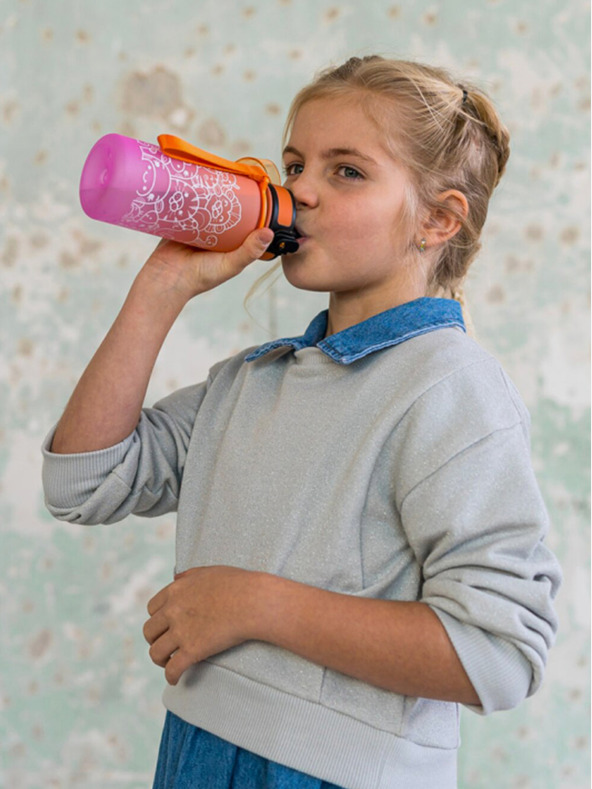 BAAGL  Oranžna plastenka za pitje iz tritana Gradient Animals, 350 ml Baagl