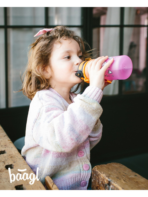 BAAGL  Oranžna tritanska plastenka za pitje z gradientom enorožec, 350 ml Baagl