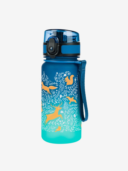 BAAGL  Modra tritanska steklenička za pitje z naklonom gozd, 350 ml Baagl