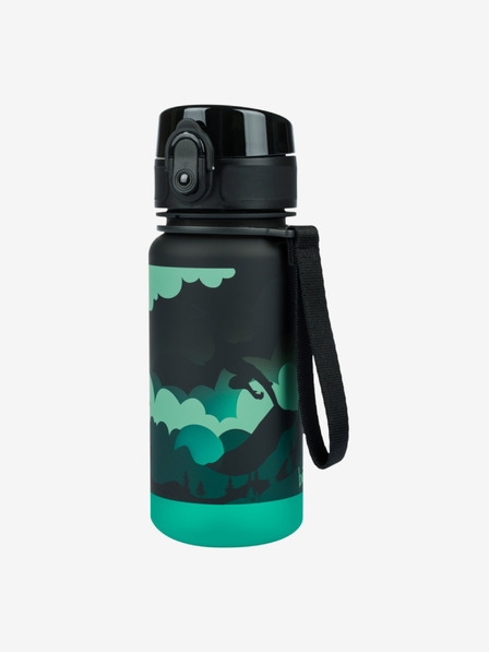 BAAGL  Črna tritanska steklenička za pitje z nagibom zmaj, 350 ml Baagl