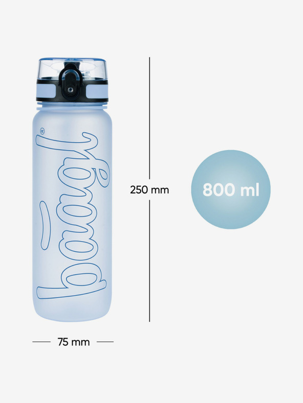 BAAGL  Modra tritanska steklenička za pitje prašno modra, 800 ml Baagl