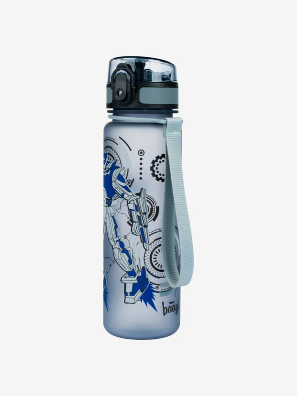 BAAGL  Siva tritanova steklenička za pitje roboti, 500 ml Baagl