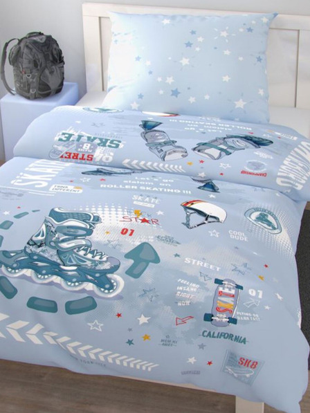 Kvalitex Mladinska posteljnina 140x200, 70x90cm Skate