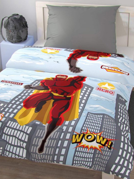 Kvalitex Mladinska posteljnina 140x200, 70x90cm SUPERHERO