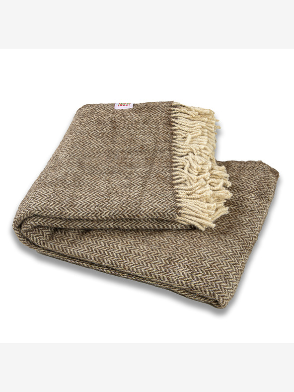 Balkanova Volnena odeja Elma X - naravno rjava