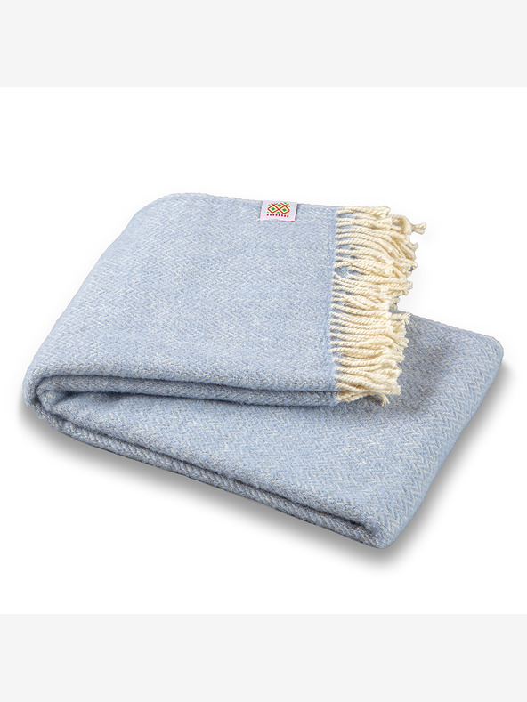 Balkanova Volnena odeja Elma VI - ledeno modra