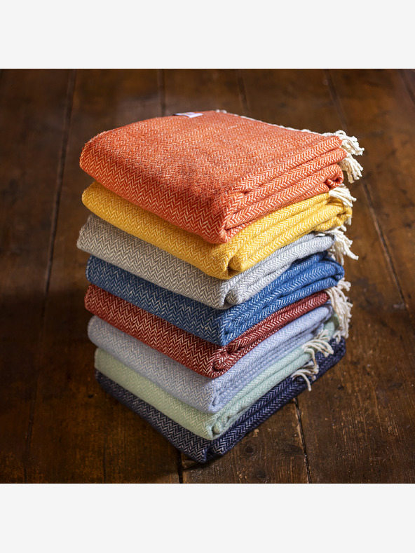 Balkanova Volnena odeja Elma VI - ledeno modra