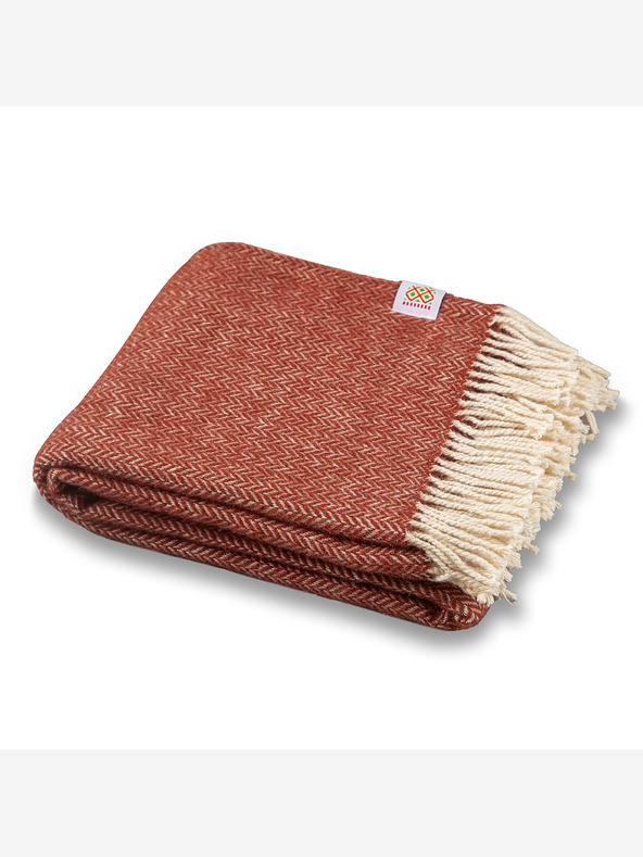 Balkanova Volnena odeja Elma V - bordo barva