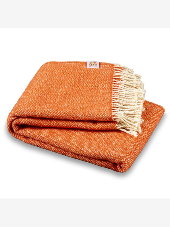 Balkanova Volnena odeja Elma II - oranžna