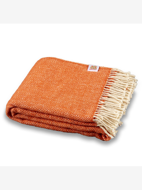 Balkanova Volnena odeja Elma II - oranžna