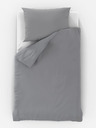 Kvalitex Podaljšana flanelna posteljnina 140x220, 70x90cm svetlo siva Qualitex
