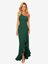 numoco Dolga obleka na eno ramo - temno zelena Numoco