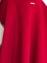 numoco Elegantna obleka z daljšim hrbtom - rdeča z bleščicami Numoco