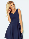 numoco Razširjena obleka z izrezom v obliki srca - temno modra Numoco
