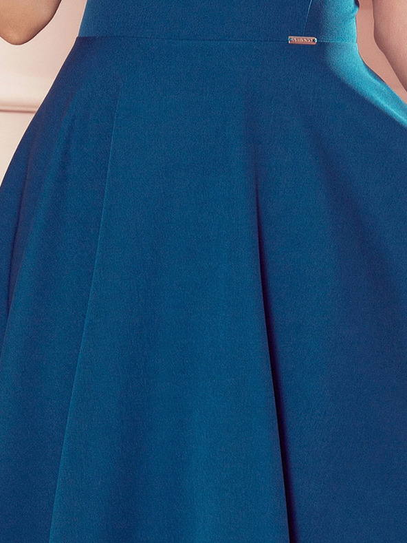 numoco Obleka z dekoltejem - morska barva Numoco