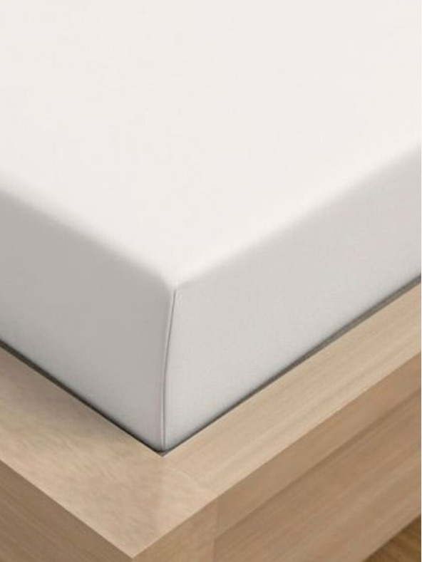 Kvalitex Enojna posteljnina Atlas rjuha gladka 140x240cm bela