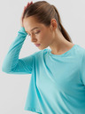 4F Ženska športna majica z dolgimi rokavi, ohlapna, hitro sušeča se 4F