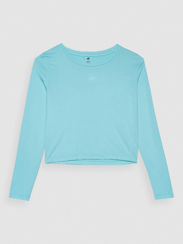 4F Ženska športna majica z dolgimi rokavi, ohlapna, hitro sušeča se 4F