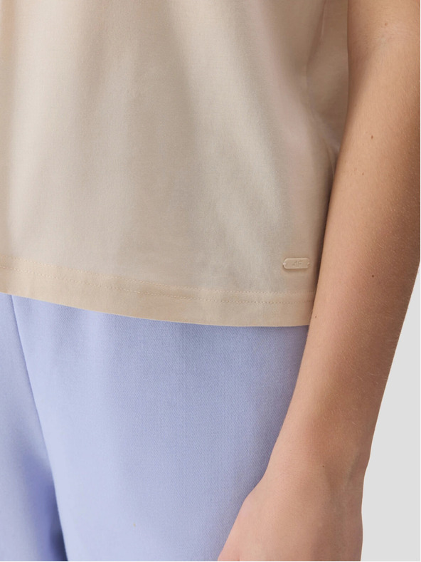 4F Ženska gladka majica iz organskega bombaža 4F