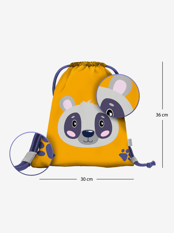 BAAGL  Rumena predšolska torba Baagl Raccoon