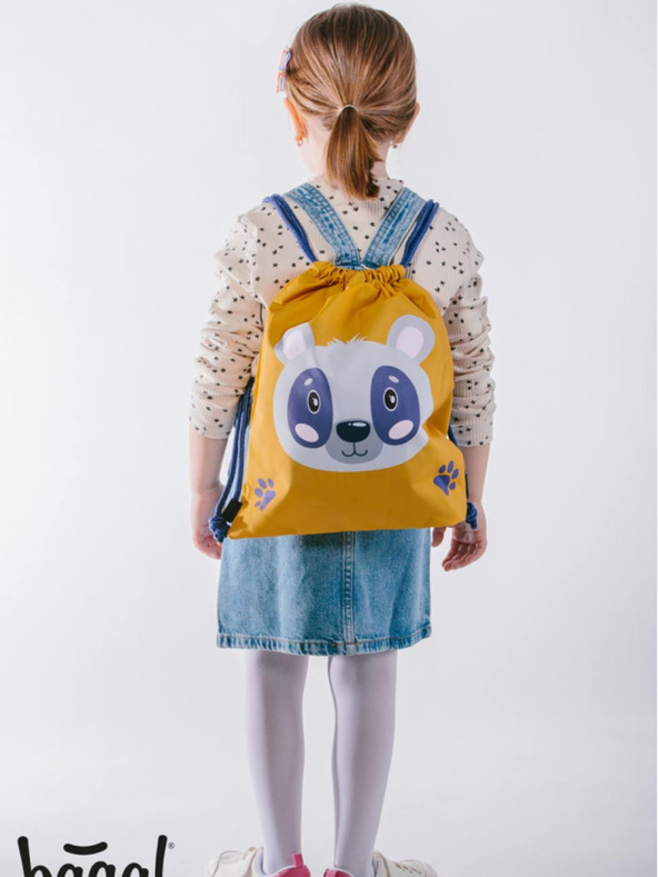 BAAGL  Rumena predšolska torba Baagl Raccoon