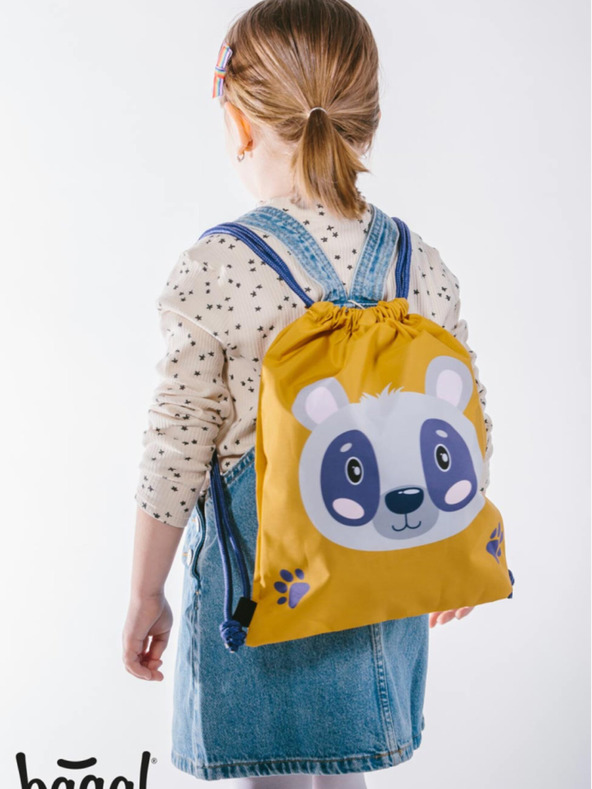 BAAGL  Rumena predšolska torba Baagl Raccoon
