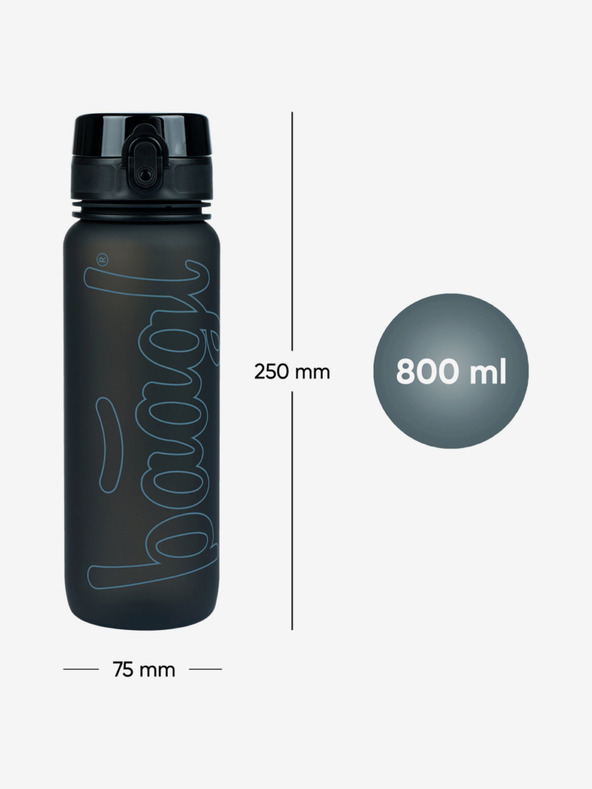 BAAGL  Črna tritanska steklenička za pitje črna, 800 ml Baagl