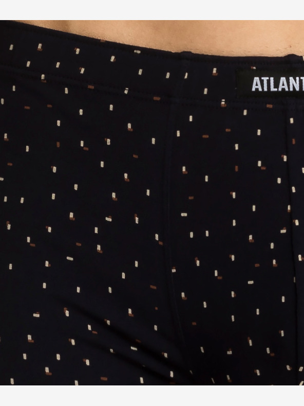 Atlantic 3-PACK Moške boksarske hlače ATLANTIC - temno modre, rdeče, temno modre