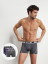 DIM Komplet treh športnih boksaric v sivi, modri in črni barvi DIM SPORT MICROFIBRE BOXER 3x