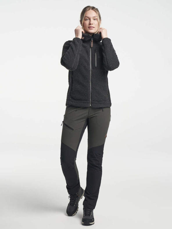 Tenson ženska jopa s kapuco iz flisa TENSON Himalaya Teddy Zip W črna