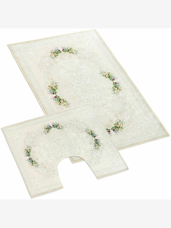 Bellatex Kopalniška in straniščna preproga Roses 3D Bellatex