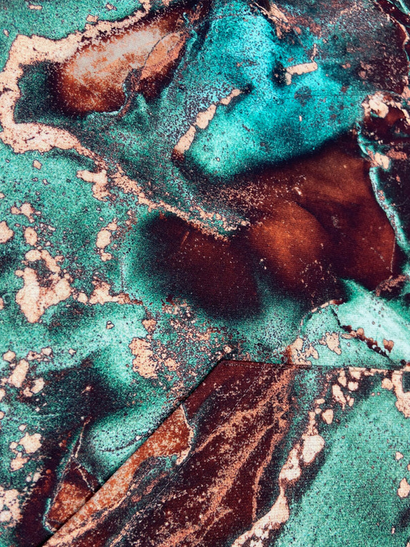 numoco Kengurujska jopa s kapuco - turkizno rjava marmorna Numoco