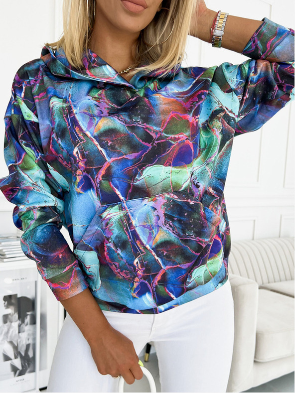 numoco Kengurujčka s kapuco - modra marmorna Numoco