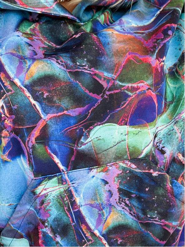 numoco Kengurujčka s kapuco - modra marmorna Numoco