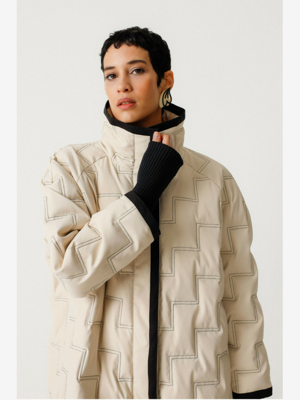 SKFK Kremni ženski zimski plašč SKFK