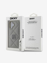 DKNY DKNY PU usnje Prešita zadnja prevleka z logotipom za iPhone 16 siva