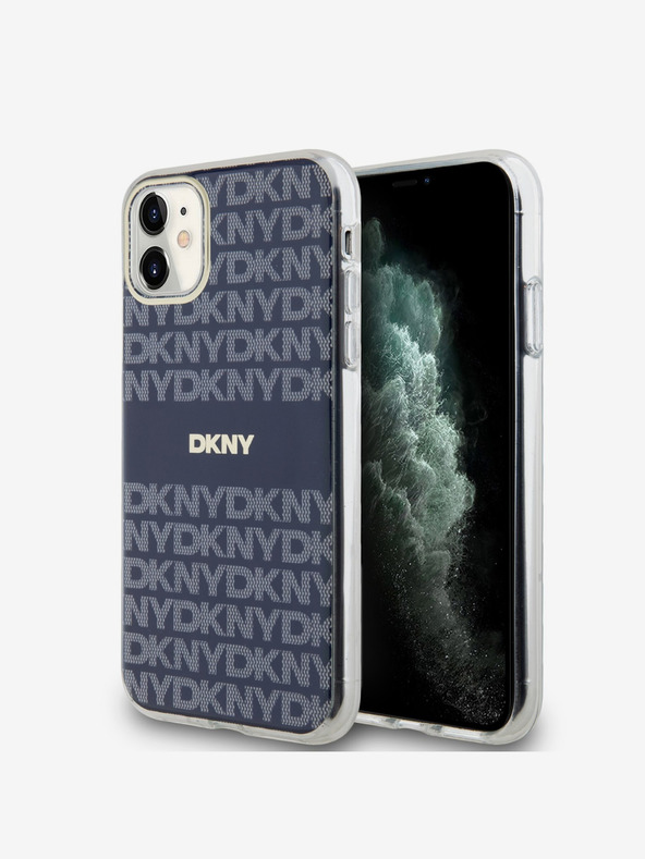 DKNY PC/TPU Repeat Pattern Tonal Stripe Magsafe Back Cover za iPhone 11 Blue DKNY