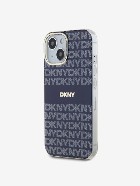 DKNY PC/TPU Repeat Pattern Tonal Stripe Magsafe Back Cover za iPhone 15 Blue DKNY