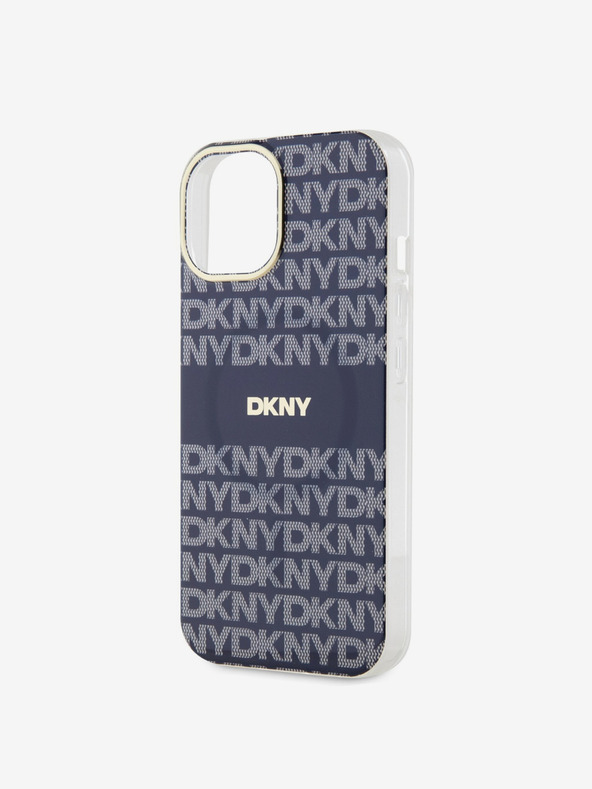 DKNY PC/TPU Repeat Pattern Tonal Stripe Magsafe Back Cover za iPhone 15 Blue DKNY