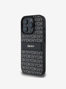 DKNY DKNY PU Leather Repeat Pattern Tonal Stripe Back Cover za iPhone 16 Pro Black Black