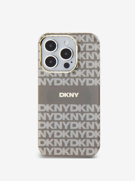 DKNY PC/TPU Repeat Pattern Tonal Stripe Magsafe Back Cover za iPhone 14 Pro Beige DKNY