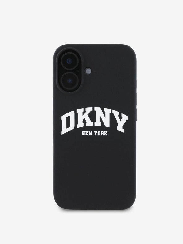 DKNY DKNY Tekoči silikonski logotip loka MagSafe hrbtni ovitek za iPhone 16 črn