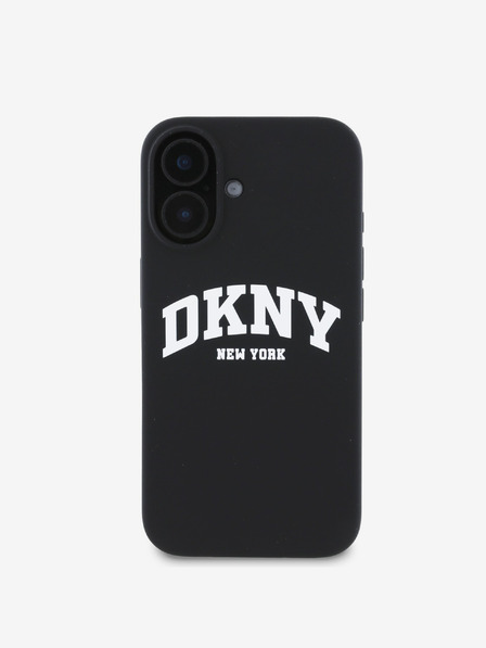 DKNY DKNY Tekoči silikonski logotip loka MagSafe hrbtni ovitek za iPhone 16 črn