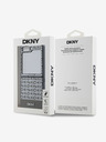 DKNY DKNY PU usnje s ponavljajočim se vzorcem in črto na dnu hrbtnega ovitka za Samsung Galaxy Z Flip 6 Brown (rjava)