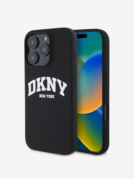DKNY DKNY Tekoči silikonski logotip Arch MagSafe Back Cover za iPhone 16 Pro Max Black